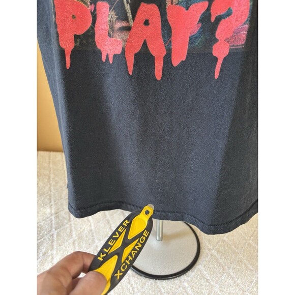 Chucky Doll Wanna Play Horror Movie Series Graphic Black Shirt Men’s Size L - Picture 7 of 16